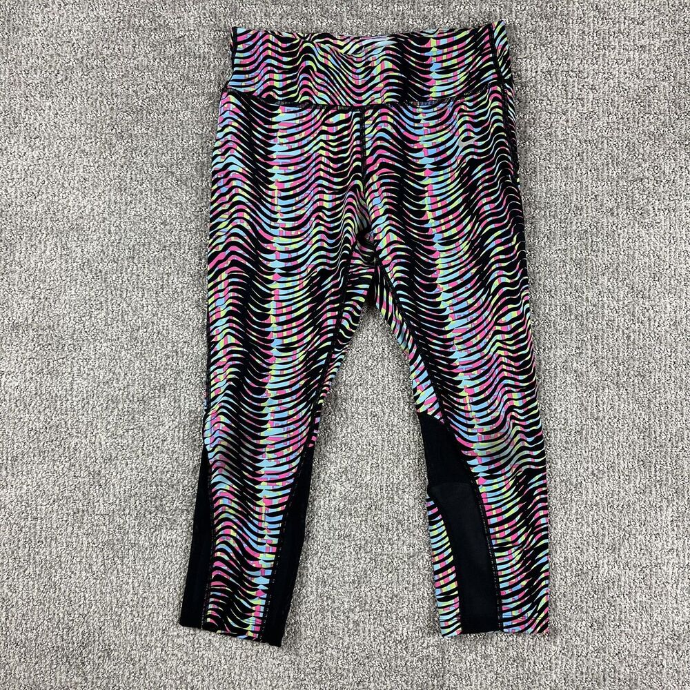 Nike Dri FIT Running Leggings Womens Medium Crop Colorful Athletic Activewear